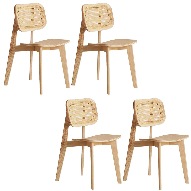 Industrial Solid Wood Armless Chair Kitchen Dining Side Chair