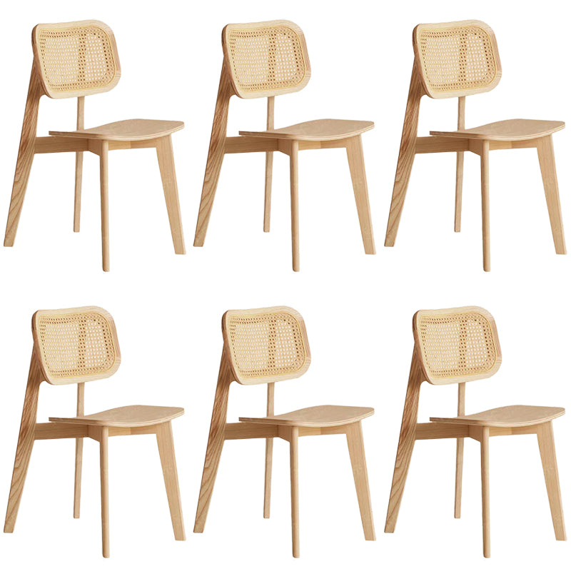 Industrial Solid Wood Armless Chair Kitchen Dining Side Chair