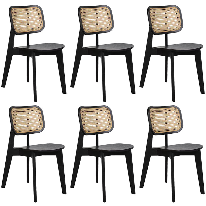 Industrial Solid Wood Armless Chair Kitchen Dining Side Chair
