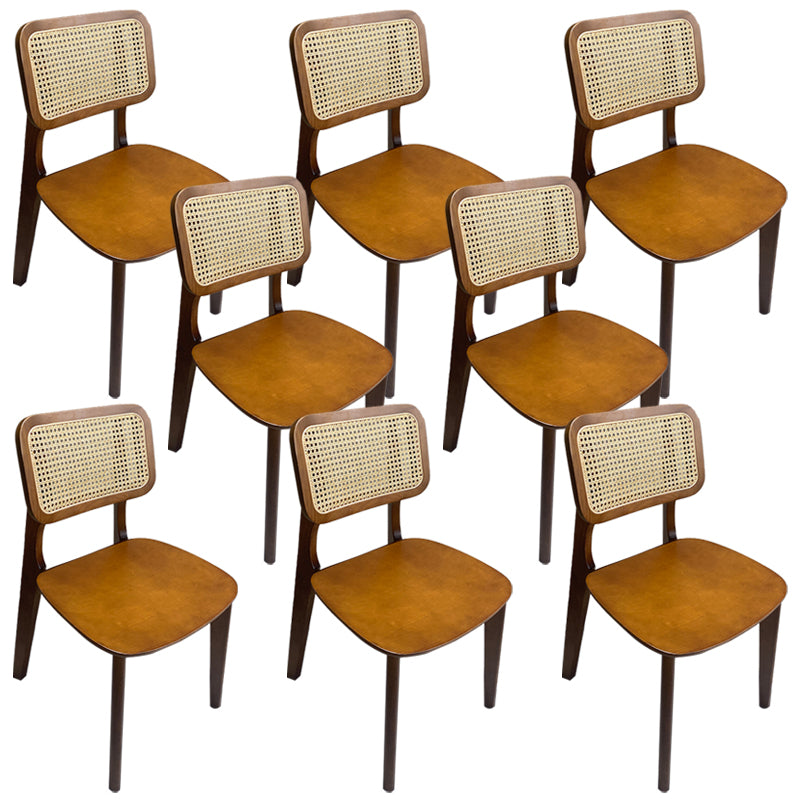Industrial Solid Wood Armless Chair Kitchen Dining Side Chair