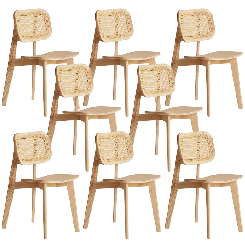 Industrial Solid Wood Armless Chair Kitchen Dining Side Chair