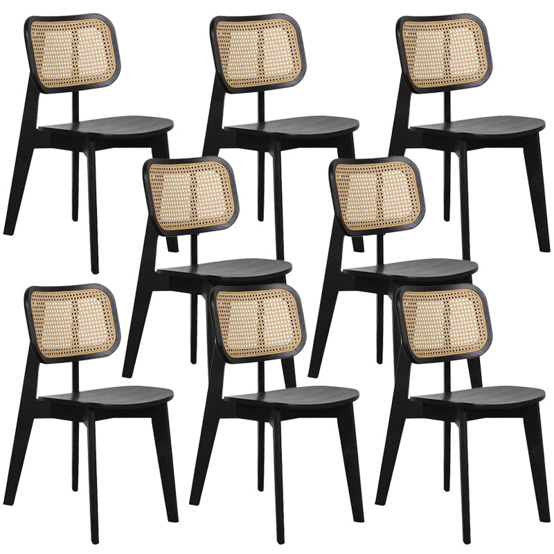 Industrial Solid Wood Armless Chair Kitchen Dining Side Chair
