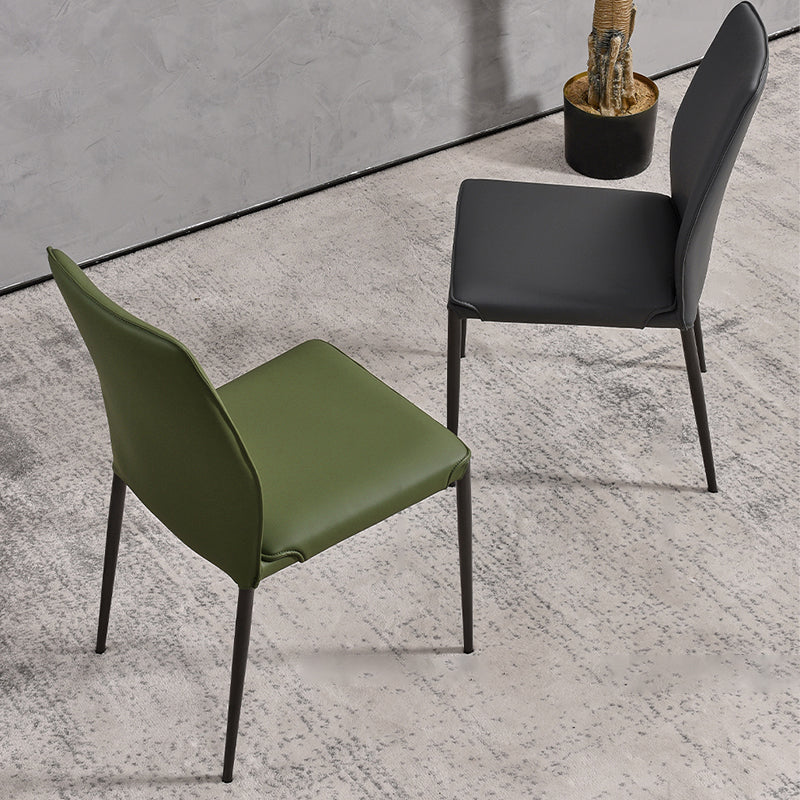 Faux Leather Parsons Dining Chair Dining Room Upholstered Chair
