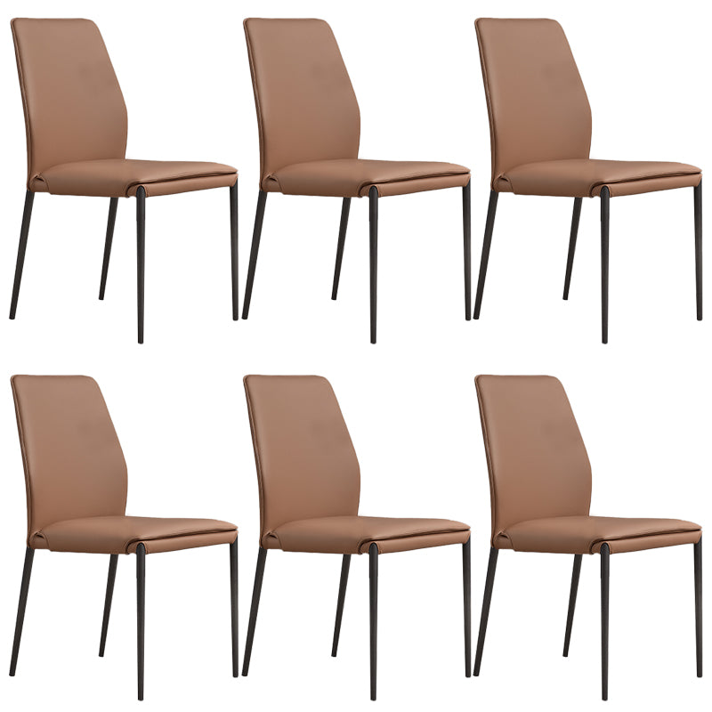 Faux Leather Parsons Dining Chair Dining Room Upholstered Chair