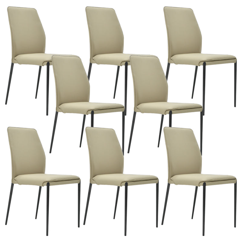 Faux Leather Parsons Dining Chair Dining Room Upholstered Chair