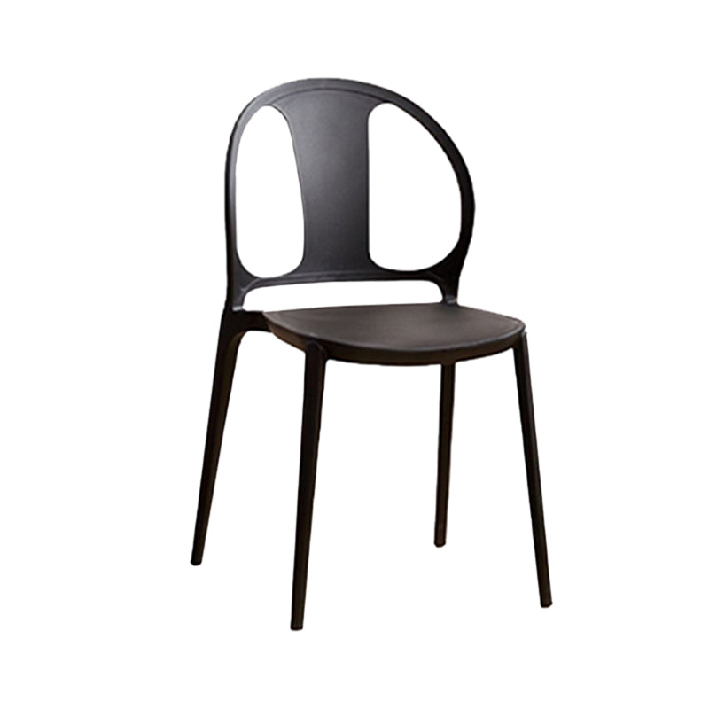 Dining Room Plastic Dining Chair Contemporary Stacking Side Chair
