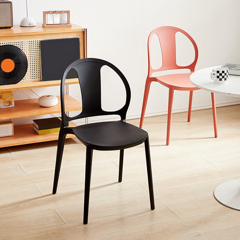 Dining Room Plastic Dining Chair Contemporary Stacking Side Chair