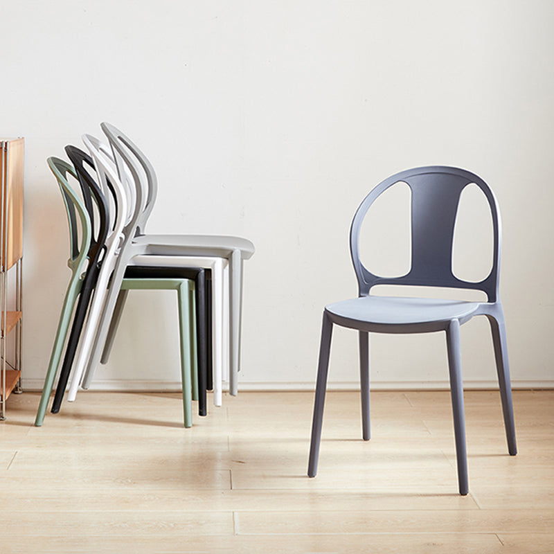 Dining Room Plastic Dining Chair Contemporary Stacking Side Chair