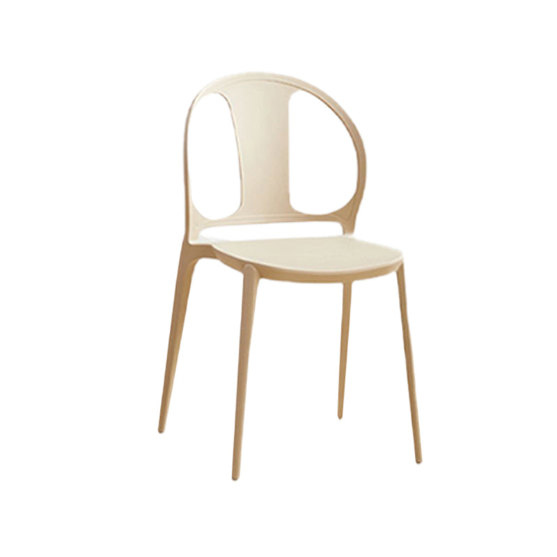 Dining Room Plastic Dining Chair Contemporary Stacking Side Chair