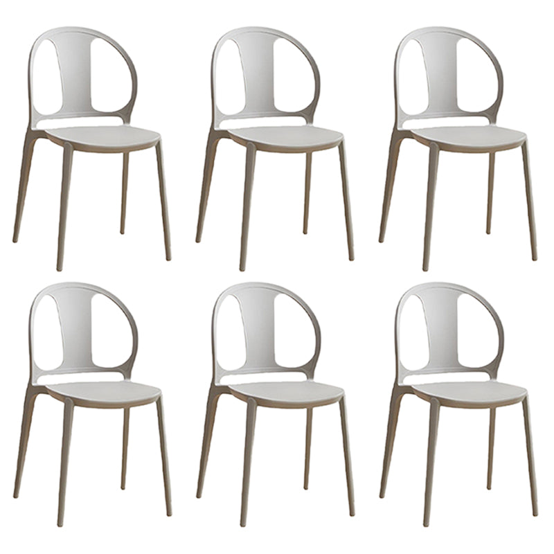 Dining Room Plastic Dining Chair Contemporary Stacking Side Chair