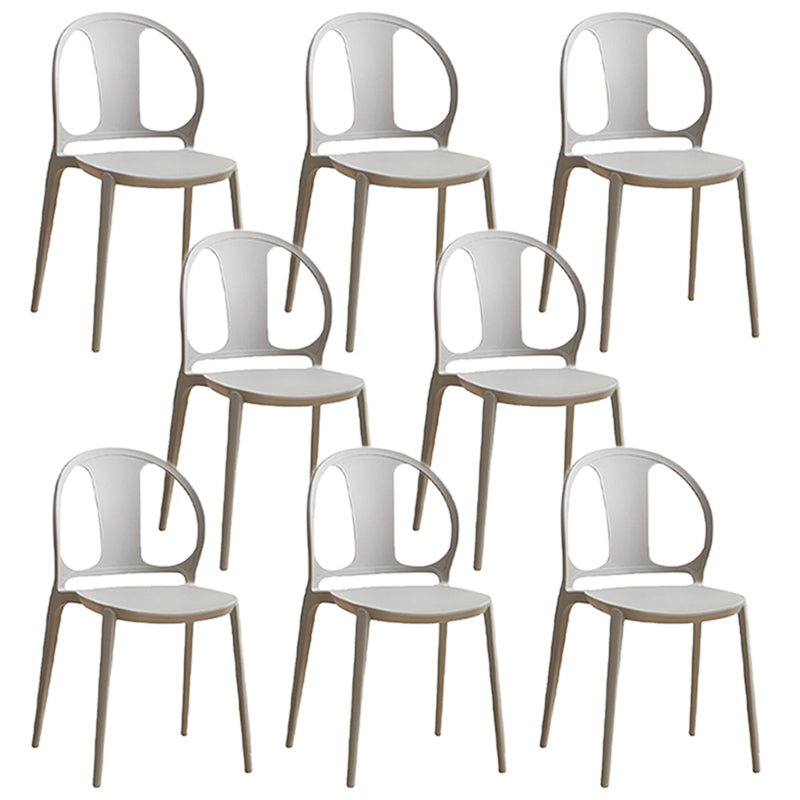 Dining Room Plastic Dining Chair Contemporary Stacking Side Chair