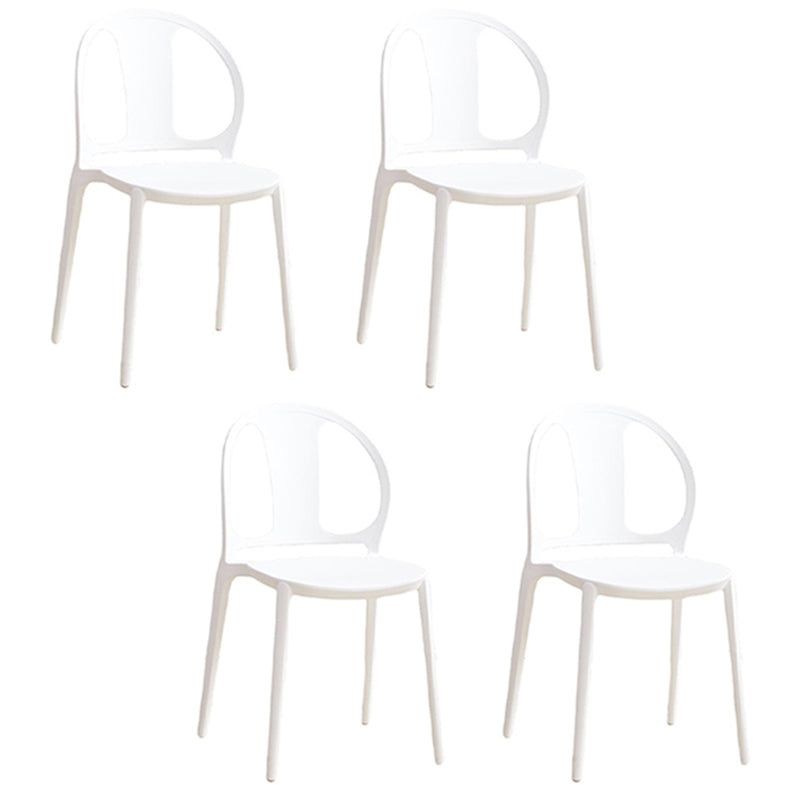 Dining Room Plastic Dining Chair Contemporary Stacking Side Chair