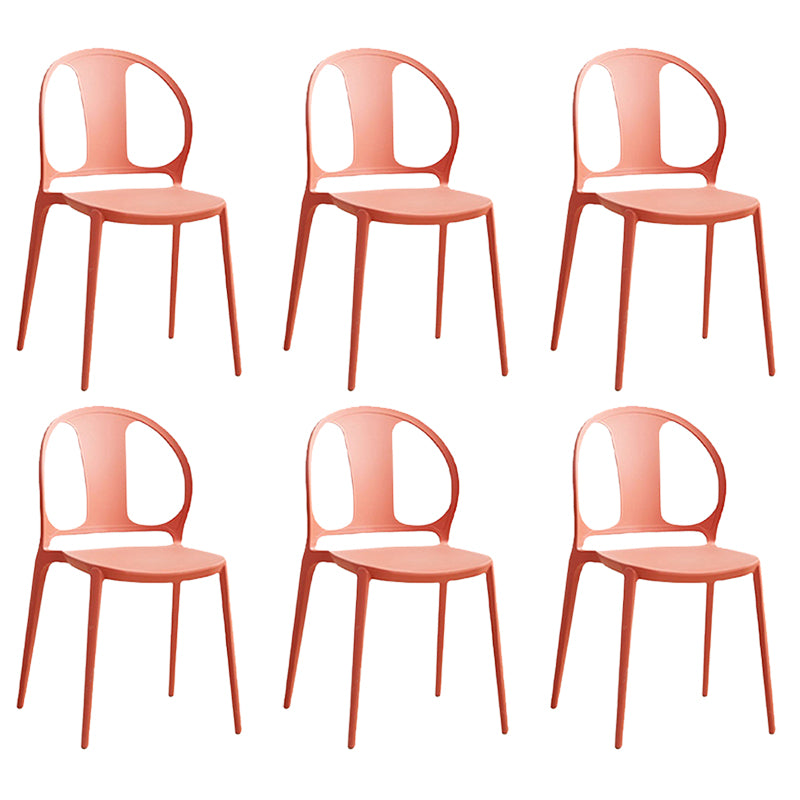 Dining Room Plastic Dining Chair Contemporary Stacking Side Chair