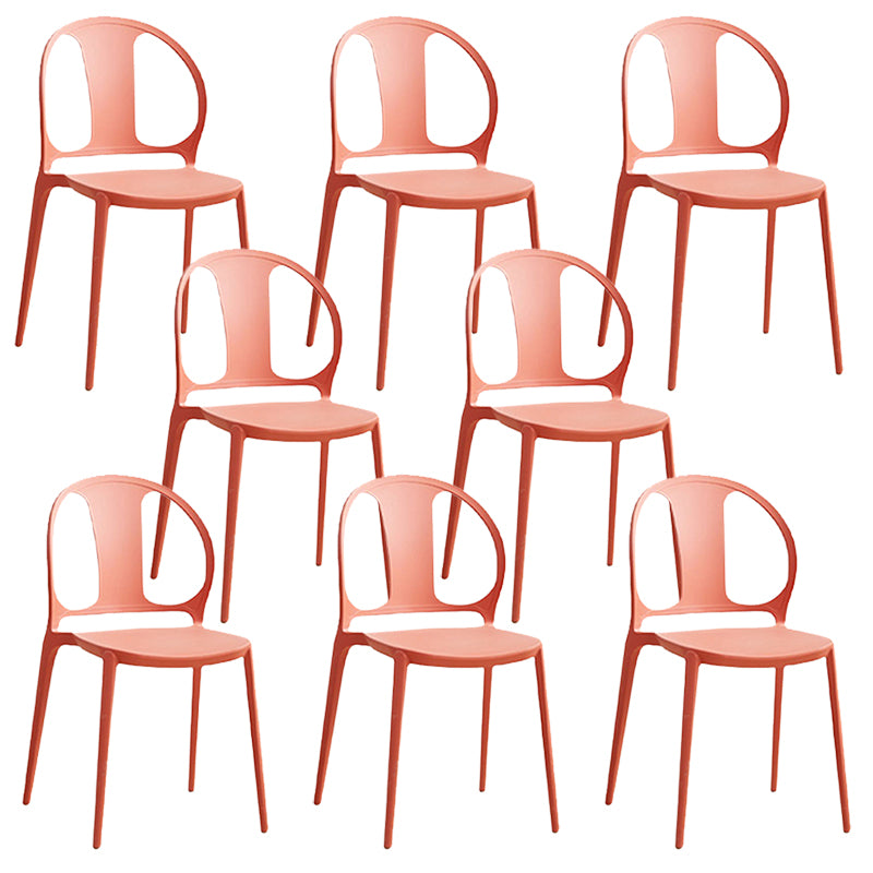 Dining Room Plastic Dining Chair Contemporary Stacking Side Chair