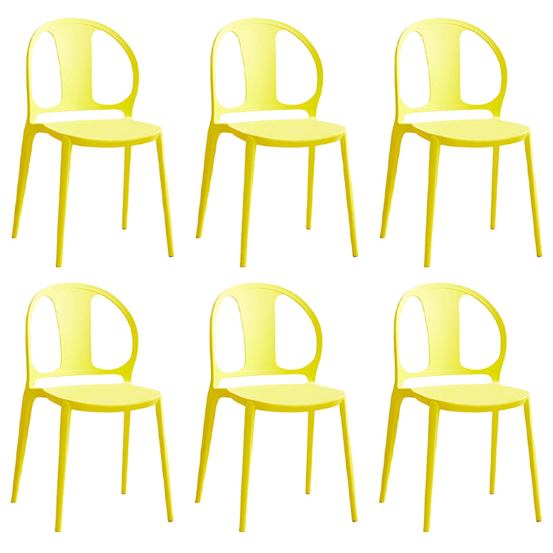 Dining Room Plastic Dining Chair Contemporary Stacking Side Chair