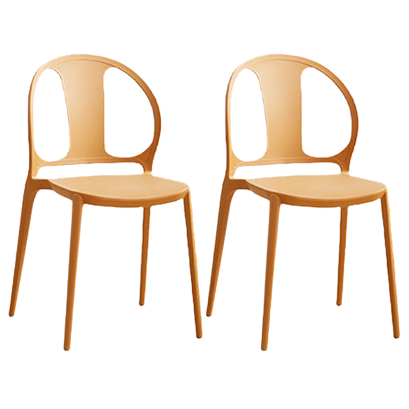 Dining Room Plastic Dining Chair Contemporary Stacking Side Chair