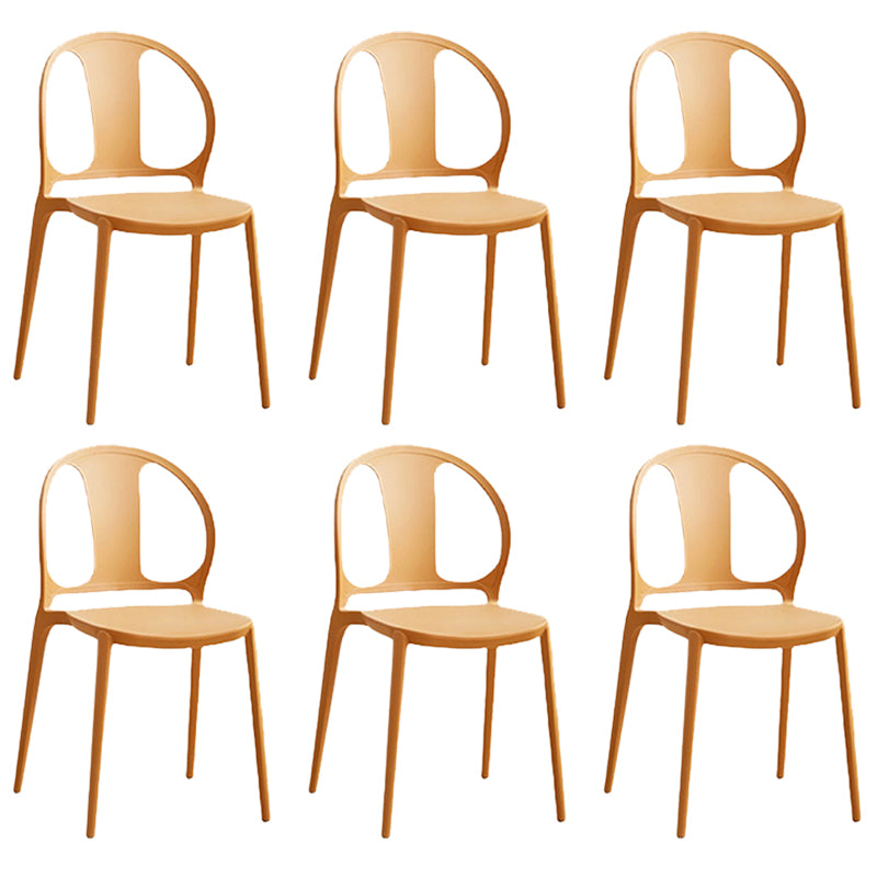 Dining Room Plastic Dining Chair Contemporary Stacking Side Chair