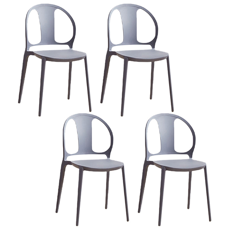 Dining Room Plastic Dining Chair Contemporary Stacking Side Chair