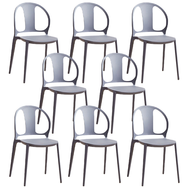 Dining Room Plastic Dining Chair Contemporary Stacking Side Chair