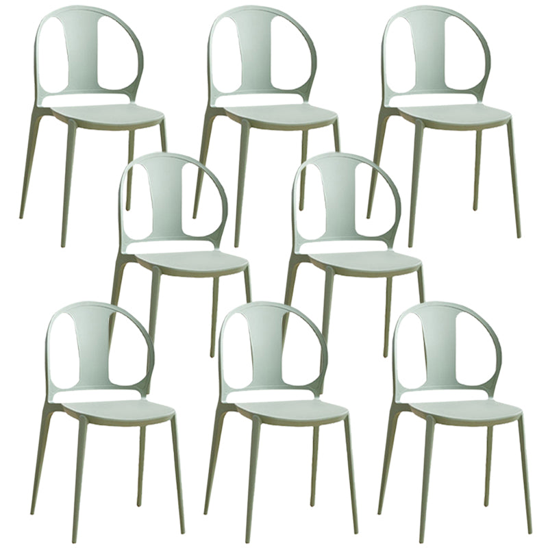Dining Room Plastic Dining Chair Contemporary Stacking Side Chair