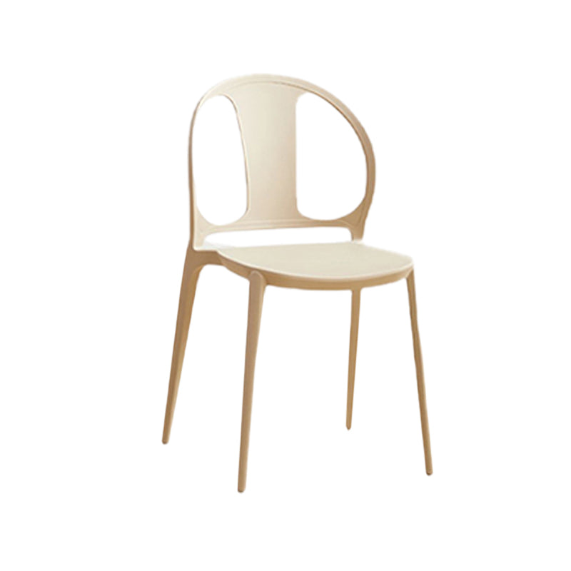 Dining Room Plastic Dining Chair Contemporary Stacking Side Chair