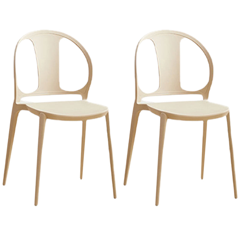 Dining Room Plastic Dining Chair Contemporary Stacking Side Chair