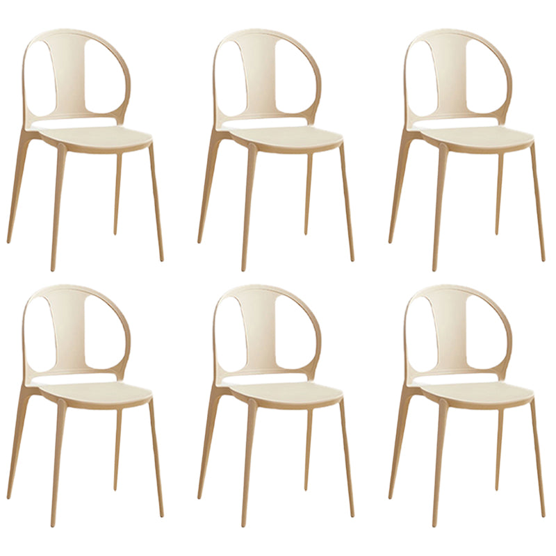 Dining Room Plastic Dining Chair Contemporary Stacking Side Chair