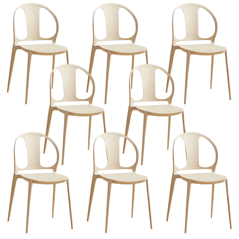 Dining Room Plastic Dining Chair Contemporary Stacking Side Chair