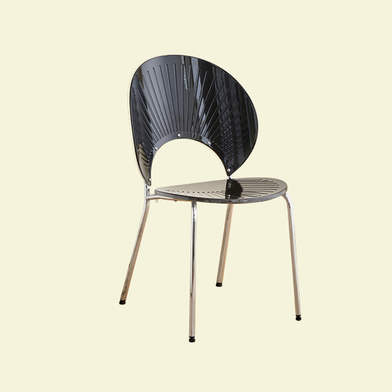 Open Back Dining Side Chair Contemporary Dining Armless Chair