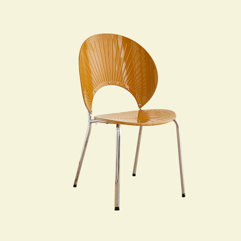Open Back Dining Side Chair Contemporary Dining Armless Chair