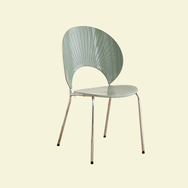Open Back Dining Side Chair Contemporary Dining Armless Chair