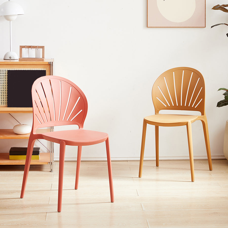 Kitchen Contemporary Dining Chair Plastic Stacking Side Chair