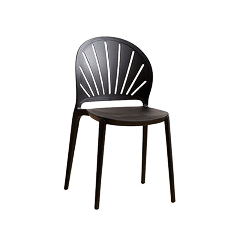 Kitchen Contemporary Dining Chair Plastic Stacking Side Chair
