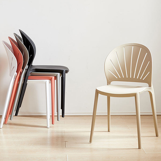 Kitchen Contemporary Dining Chair Plastic Stacking Side Chair