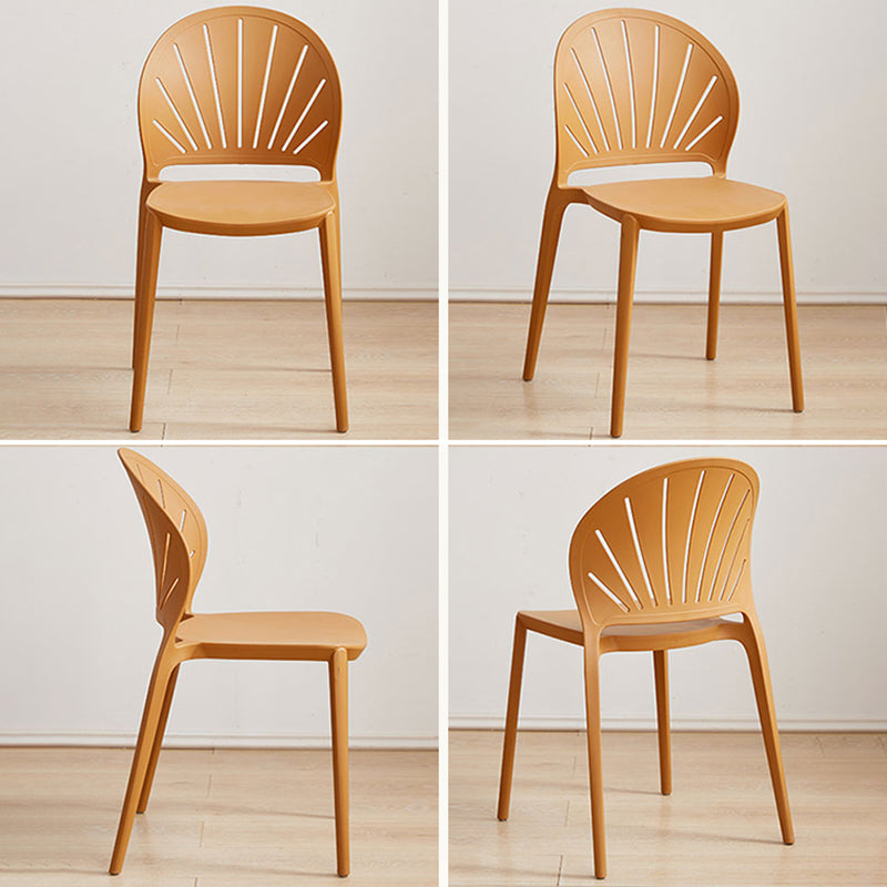 Kitchen Contemporary Dining Chair Plastic Stacking Side Chair