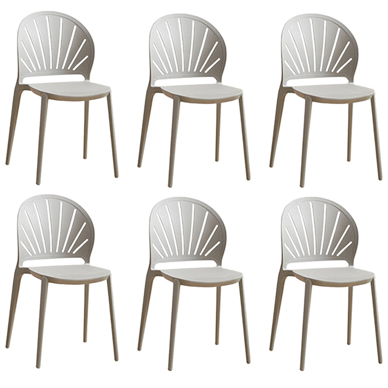 Kitchen Contemporary Dining Chair Plastic Stacking Side Chair