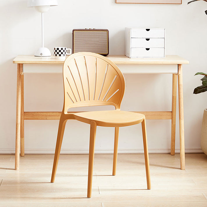 Kitchen Contemporary Dining Chair Plastic Stacking Side Chair