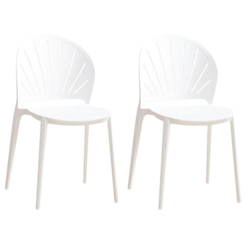 Kitchen Contemporary Dining Chair Plastic Stacking Side Chair