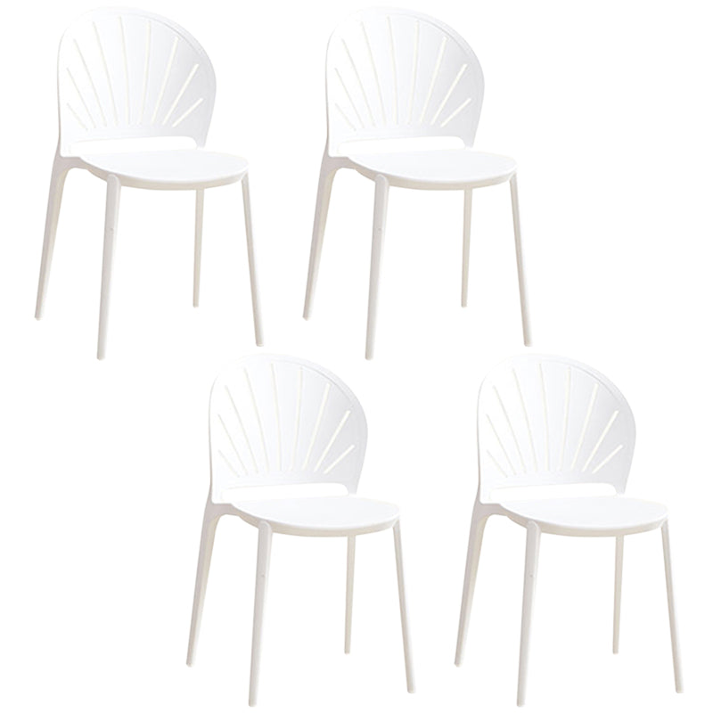 Kitchen Contemporary Dining Chair Plastic Stacking Side Chair