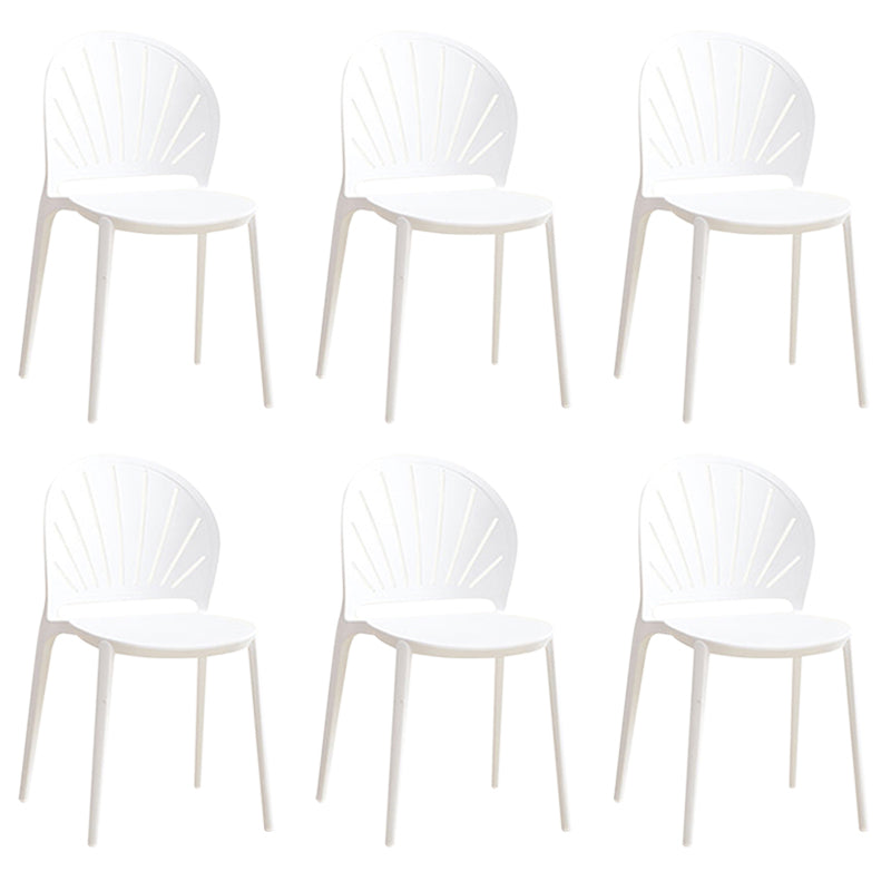 Kitchen Contemporary Dining Chair Plastic Stacking Side Chair