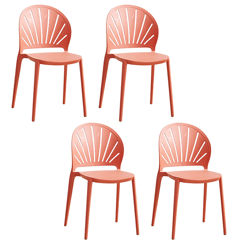 Kitchen Contemporary Dining Chair Plastic Stacking Side Chair