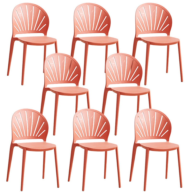 Kitchen Contemporary Dining Chair Plastic Stacking Side Chair