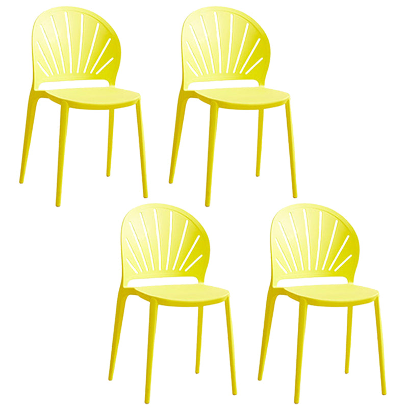 Kitchen Contemporary Dining Chair Plastic Stacking Side Chair