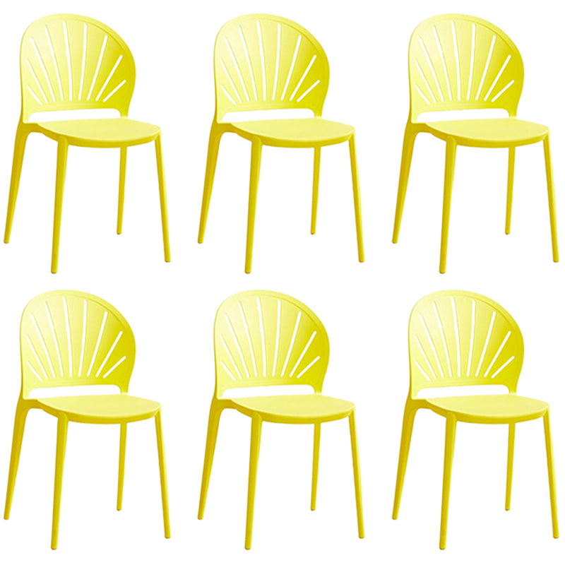 Kitchen Contemporary Dining Chair Plastic Stacking Side Chair