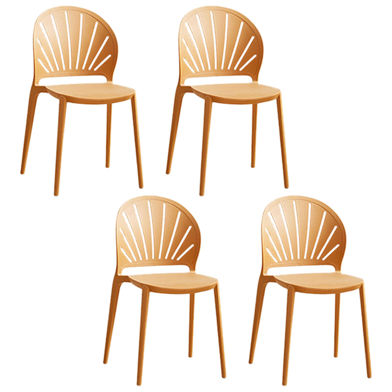 Kitchen Contemporary Dining Chair Plastic Stacking Side Chair
