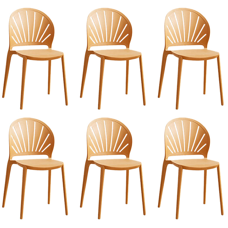 Kitchen Contemporary Dining Chair Plastic Stacking Side Chair