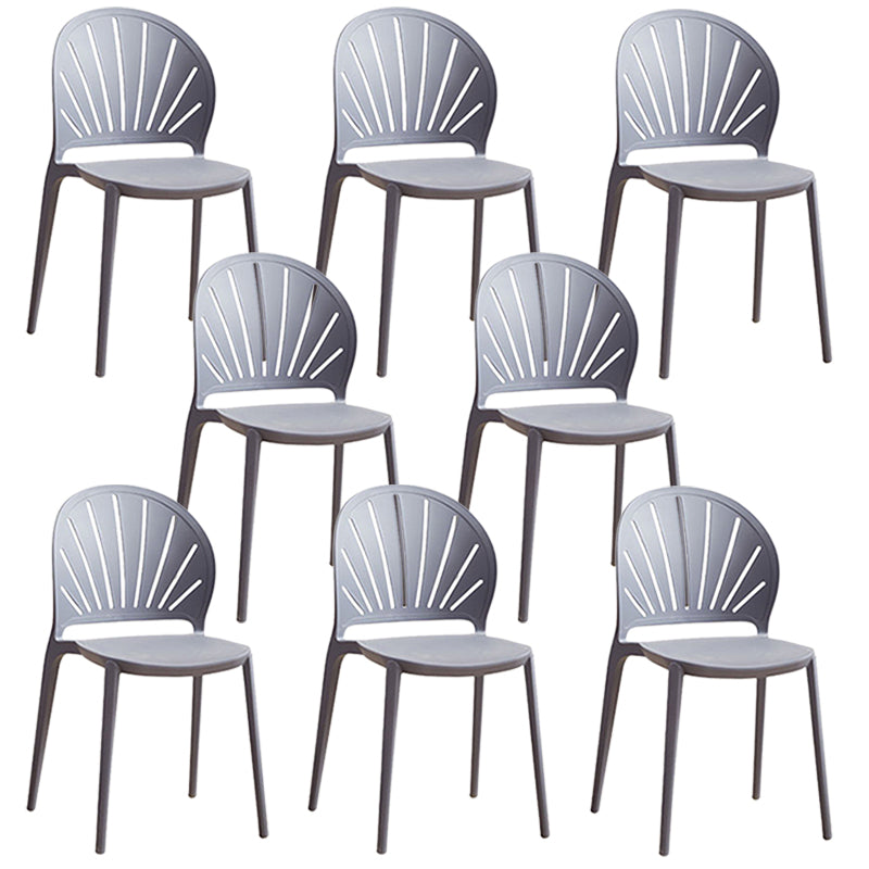 Kitchen Contemporary Dining Chair Plastic Stacking Side Chair
