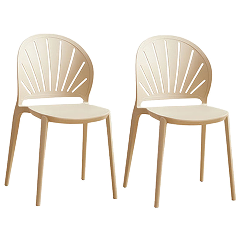 Kitchen Contemporary Dining Chair Plastic Stacking Side Chair
