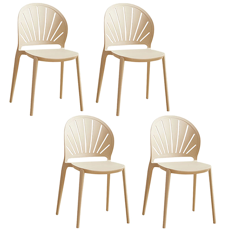 Kitchen Contemporary Dining Chair Plastic Stacking Side Chair