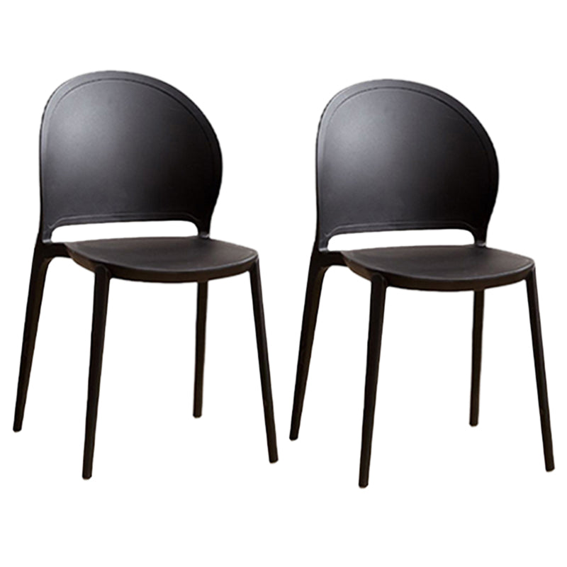 Contemporary Dining Room Dining Chair Plastic Stacking Side Chair